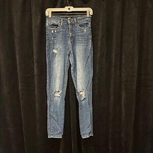 Vervet Distressed Blue Women's Skinny Jeans